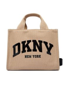 DKNY Torebka R41AOC80 Khaki. Brązowe torebki klasyczne DKNY, bez wzorów, z materiału, bez dodatków. Za 439,99 zł.
