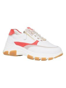 HASSIA Skórzane sneakersy "Lissabon" w kolorze biało-różowym rozmiar: 41. Białe trampki HASSIA, bez wzorów, bez zapięcia. Za 404,99 zł.