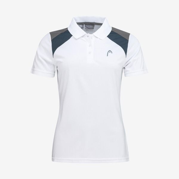 Koszulka polo damska CLUB 22 Tech. Białe bluzki Head, xs, bez wzorów, z poliesteru, sportowe, bez kołnierzyka, bez ramiączek. Za 244,00 zł.