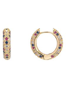 U.S. Polo Assn. Pozłacane kolczyki-kreole z kryształami rozmiar: onesize. Żółte kolczyki U.S. Polo Assn., z kryształem, pozłacane. Za 104,99 zł.