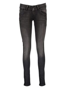 LTB Dżinsy "Julita X" - Skinny fit - w kolorze antracytowym rozmiar: W34/L32. Czarne jeansy LTB, z aplikacjami, ze skóry. Za 136,13 zł.