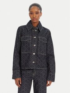 HUGO Kurtka jeansowa Gadison 50541531 Granatowy Regular Fit. Niebieskie kurtki Hugo, s, bez wzorów, z bawełny, bez kaptura. Za 539,99 zł.