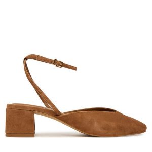 Czółenka Aldo. Brązowe czółenka ALDO, bez wzorów, bez obcasa, bez zapięcia. Za 459,99 zł.