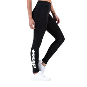 Legginsy sportowe damskie Ellesse Solos. Czarne legginsy Ellesse, bez wzorów, z bawełny, z podwyższonym stanem, długie. Za 79,34 zł.