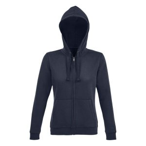 Damska Bluza Z Kapturem Spike Z Pełnym Zamkiem Błyskawicznym. Niebieskie bluzy SOL'S, m, bez wzorów, z kapturem. Za 207,99 zł.