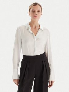 Fracomina Koszula FS25WT6010W65101 Biały Regular Fit. Białe koszule Fracomina, xs, bez wzorów, z wiskozy, bez kołnierzyka, bez ramiączek. Za 359,99 zł.