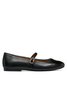 Geox Baleriny D New Palmaria D664JA 000TU C9999 Czarny. Czarne balerinki Geox, bez wzorów, ze skóry, bez obcasa, bez zapięcia. Za 449,99 zł.