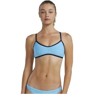 Góra bikini damskie TYR Trinity Top - Lapped. Niebieskie bikini TYR, bez wzorów. W wyprzedaży za 104,99 zł.