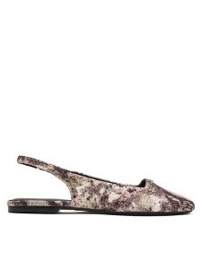 DKNY Baleriny Darrow Logo K1665915 Beżowy. Brązowe balerinki DKNY, bez wzorów, ze skóry, bez obcasa, bez zapięcia. Za 499,99 zł.