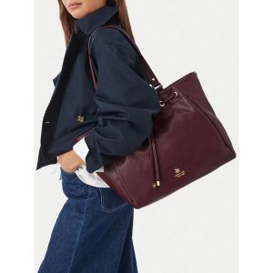 Torebka Beverly Hills Polo Club. Czerwone shopper bag Beverly Hills Polo Club, bez wzorów, bez dodatków. Za 279,99 zł.