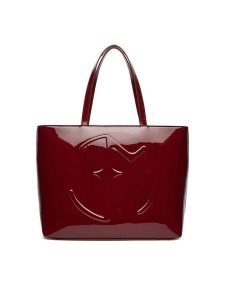Eva Minge Torebka EO-ALISON-LDA8224-1 Bordowy. Czerwone shopper bag Eva Minge, bez wzorów, z materiału, bez dodatków. Za 239,99 zł.