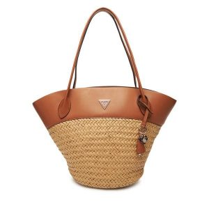 Torebka Guess. Brązowe torebki klasyczne Guess, z aplikacjami, bez dodatków. Za 429,99 zł.