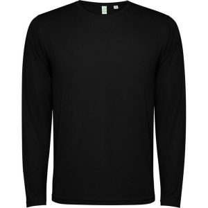 Koszulka Z Długim Rękawem Unisex Dla Dorosłych Estoril. Czarne bluzki ROLY, bez wzorów, sportowe, bez kołnierzyka, bez ramiączek. Za 35,99 zł.