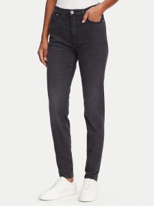 HUGO Jeansy Malu_B 50515957 Czarny Skinny Fit. Czarne jeansy Hugo, bez wzorów, z bawełny. Za 424,99 zł.