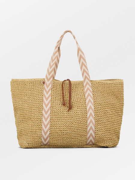 Becksöndergaard Shopper bag "Pheobe" w kolorze beżowym - 44 x 40 cm rozmiar: onesize. Brązowe shopper bag Becksöndergaard, bez wzorów, z materiału, bez dodatków. Za 200,60 zł.