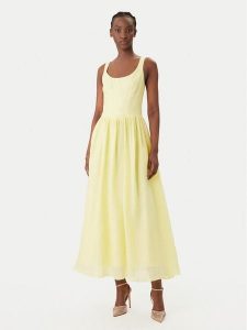 Bardot Sukienka koktajlowa Lawrence Scoop Neck 60309DB Żółty Regular Fit. Żółte sukienki Bardot, bez wzorów, z syntetyku, wizytowe, bez kołnierzyka, bez ramiączek. Za 621,99 zł.