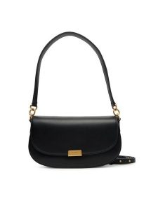 Tommy Hilfiger Torebka Iconic Leather Crossover AW0AW18204 Czarny. Czarne torebki klasyczne TOMMY HILFIGER, bez wzorów, ze skóry, bez dodatków. Za 659,99 zł.