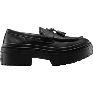 Buty sportowe Converse Chuck Taylor All Star Lugged Heel Loafer. Czarne trampki Converse, bez wzorów, ze skóry ekologicznej, bez zapięcia. Za 400,50 zł.