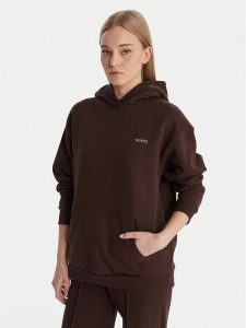 Guess Bluza V6RQ14 K9V31 Brązowy Regular Fit. Brązowe bluzy Guess, xs, z aplikacjami, z bawełny, bez kaptura. Za 349,99 zł.