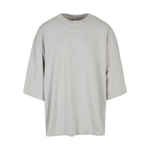 Ogromna Koszulka Unisex Dla Dorosłych. Czarne bluzki BUILD YOUR BRAND, l, bez wzorów, sportowe, bez kołnierzyka, bez ramiączek. Za 99,99 zł.