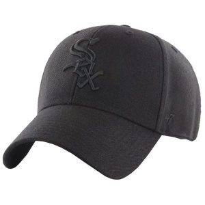 Czapka z daszkiem dla dorosłych 47 Brand MLB Chicago White Sox Cap. Czarne czapki 47 Brand, bez wzorów, z wełny, sportowe. Za 123,50 zł.