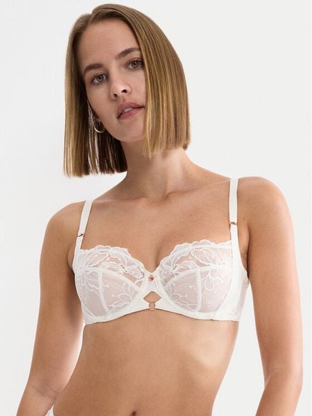 Triumph Biustonosz balkonetka Wild Gardenia Florale 10224879 Écru. Biustonosze Triumph, bez wzorów, z lyocellu. Za 299,99 zł.