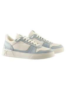 Högl Skórzane sneakersy w kolorze biało-błękitnym rozmiar: 38,5. Białe trampki HÖGL, bez wzorów, bez zapięcia. Za 342,60 zł.