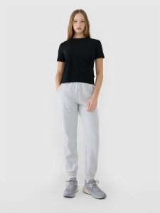 Spodnie dresowe joggery damskie - szare. Szare spodnie dresowe 4f, l, bez wzorów, z bawełny. Za 149,99 zł.