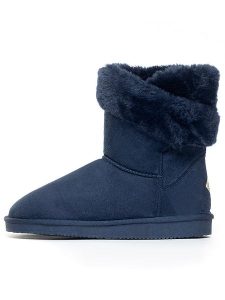 ISLAND BOOT Botki zimowe "Arine" w kolorze granatowym rozmiar: 38. Niebieskie botki Island Boot, na zimę, bez wzorów, z materiału, bez obcasa, bez zapięcia. Za 144,58 zł.