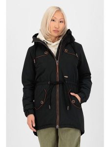Alife and kickin Kurtka zimowa "CharlotteAK" w kolorze czarnym rozmiar: XL. Czarne kurtki Alife and Kickin, na zimę, xl, z aplikacjami, z puchu, bez kaptura. Za 314,75 zł.