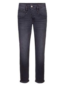 Herrlicher Dżinsy - Slim fit - w kolorze antracytowym rozmiar: W25. Czarne jeansy Herrlicher, z aplikacjami, ze skóry. Za 105,38 zł.
