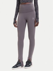 Adidas by Stella McCartney Legginsy True Strength JX4321 Szary Slim Fit. Szare legginsy adidas by Stella McCartney, bez wzorów, z syntetyku. Za 399,99 zł.