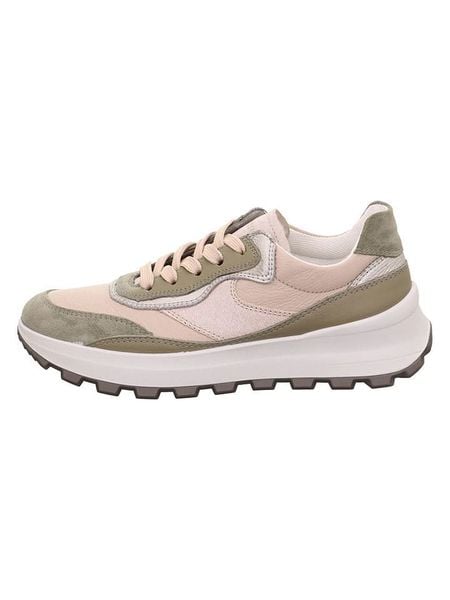 Legero Sneakersy "T4 RUN" w kolorze jasnoróżowo-oliwkowym rozmiar: 41,5. Brązowe trampki Legero, bez wzorów, bez zapięcia. Za 289,95 zł.