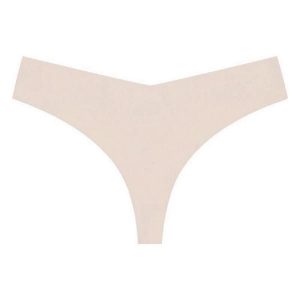 Stringi bezszwowe niewidoczne pod ubraniami Lala. Brązowe stringi Intica, bez wzorów, z materiału. W wyprzedaży za 69,00 zł.