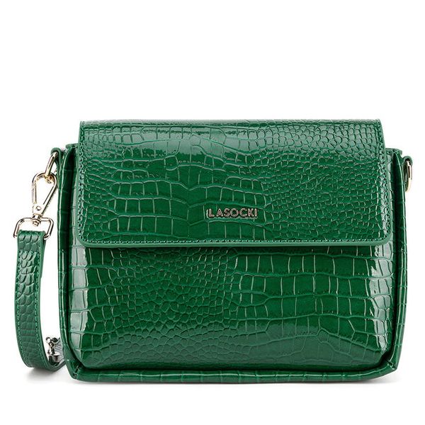 Torebka Lasocki. Czarne listonoszki Lasocki, bez wzorów, bez dodatków. Za 149,99 zł.