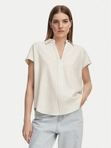 Calvin Klein Jeans Koszula Monogram LV04RC276G Beżowy jasny Slim Fit. Brązowe koszule Calvin Klein Jeans, s, bez wzorów, z bawełny, bez kołnierzyka, bez ramiączek. Za 409,99 zł.