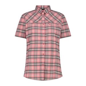 Koszula w kratę damska CMP. Czerwone koszule CMP, bez wzorów, bez kołnierzyka, bez ramiączek. Za 308,00 zł.