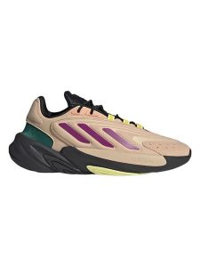 Adidas Sneakersy "Ozelia" w kolorze beżowo-czarnym rozmiar: 36 2/3. Brązowe trampki ADIDAS, bez wzorów, bez zapięcia. Za 180,49 zł.
