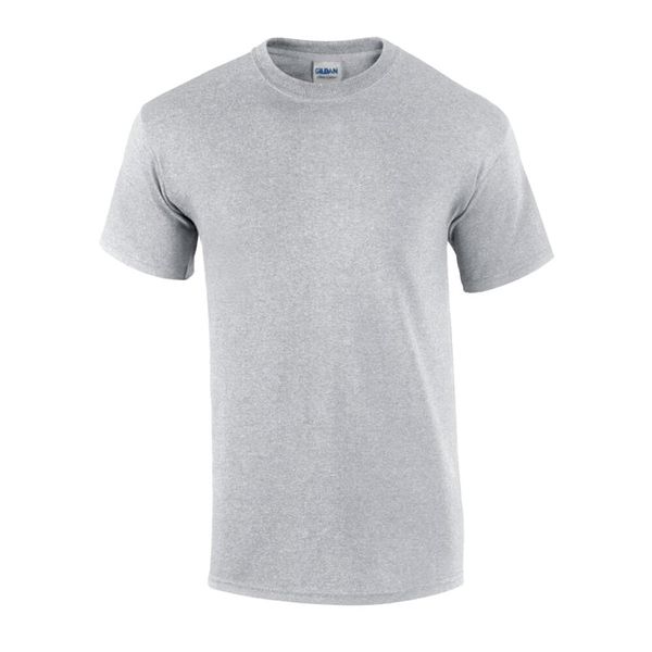 Bawełniana Koszulka Unisex Dla Dorosłych. Szare bluzki GILDAN, m, bez wzorów, z bawełny, sportowe, bez kołnierzyka, bez ramiączek. Za 35,99 zł.