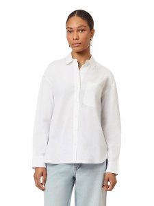 Scotch & Soda Koszula w kolorze białym rozmiar: M. Białe koszule Scotch & Soda, m, bez wzorów, z bawełny, bez kołnierzyka, bez ramiączek. Za 180,49 zł.