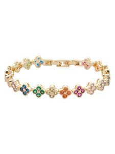 U.S. Polo Assn. Pozłacana bransoletka z kryształami rozmiar: onesize. Żółte bransoletki U.S. Polo Assn., z kryształem, metalowe. Za 104,99 zł.