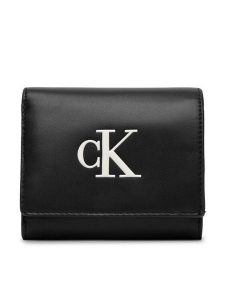 Calvin Klein Portfel LV04F1156G Czarny. Czarne portfele Calvin Klein, bez wzorów, ze skóry. Za 249,99 zł.