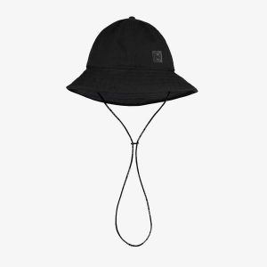 Kapelusz BUFF NMAD BUCKET HAT YSTE BLACK. Czarne kapelusze Buff, bez wzorów, z bawełny. Za 159,90 zł.