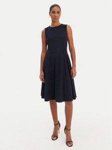 LAUREN RALPH LAUREN Sukienka koktajlowa 200980935003 Granatowy Slim Fit. Niebieskie sukienki Lauren Ralph Lauren, bez wzorów, z wiskozy, wizytowe, bez kołnierzyka, bez ramiączek. Za 676,99 zł.