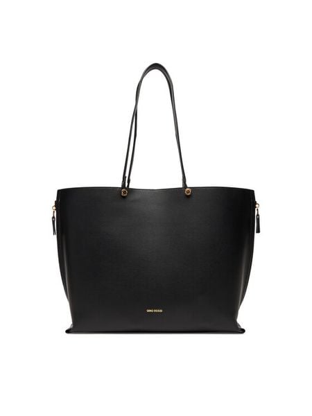 Gino Rossi Torebka WEN-2 Czarny. Czarne shopper bag Gino Rossi, bez wzorów, z materiału, bez dodatków. Za 349,99 zł.