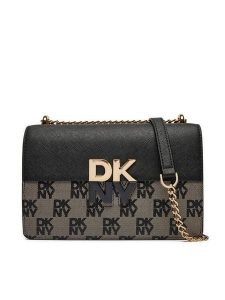 DKNY Torebka Echo Sm Chain Flap R423YE31 Czarny. Czarne torebki klasyczne DKNY, bez wzorów, ze skóry, bez dodatków. Za 679,99 zł.