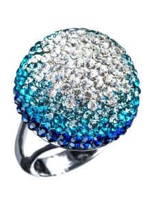 MENTHE À L'O Pierścionek z kryształami rozmiar: 52. Niebieskie pierścionki MENTHE À L'O, z kryształem. Za 135,49 zł.