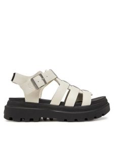 Palladium Sandały Pallacruise Fisherman 94462-180-M Biały. Białe sandały Palladium, bez wzorów, z nubiku, bez obcasa, na płaskiej podeszwie, bez zapięcia. Za 381,65 zł.