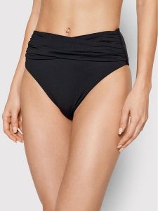 Seafolly Dół od bikini Wrap Front 40643-942 Czarny. Czarne bikini Seafolly, bez wzorów, z syntetyku. Za 199,99 zł.