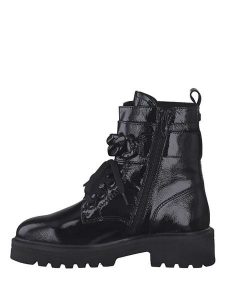 Caprice Skórzane botki w kolorze czarnym rozmiar: 39. Czarne botki Caprice, bez wzorów, ze skóry, bez obcasa, bez zapięcia. Za 380,95 zł.